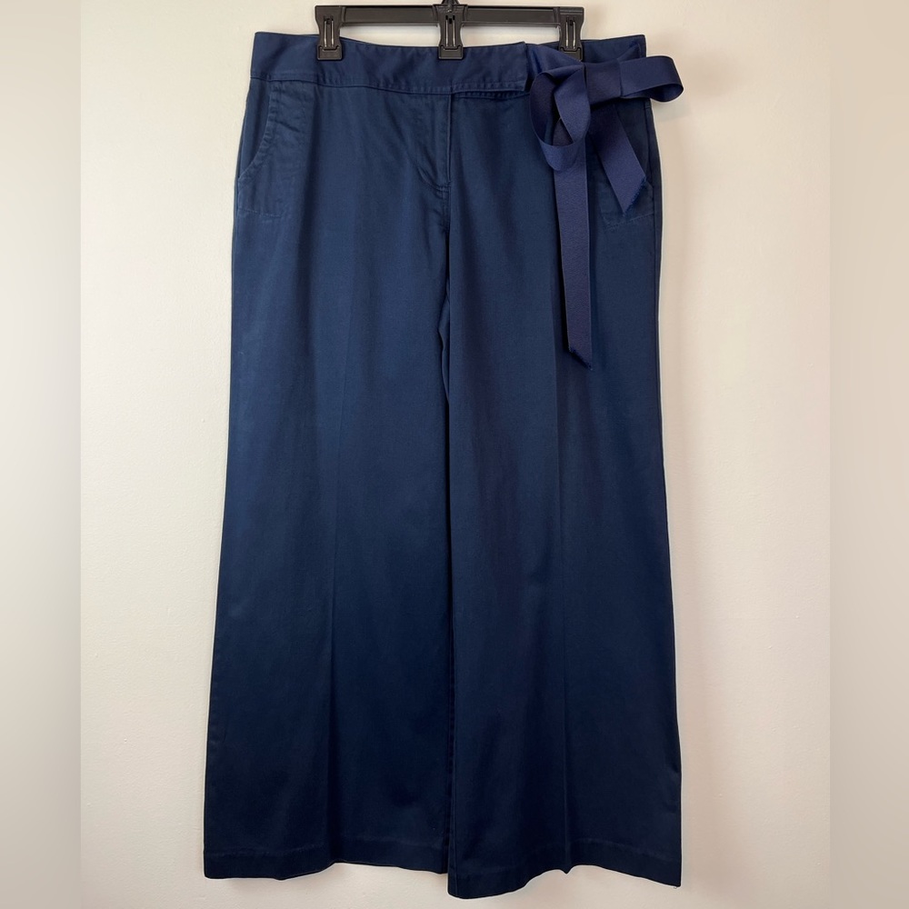 Jennifer Reale Design Y2K Wide Leg Side Bow Blue Pants Size 14